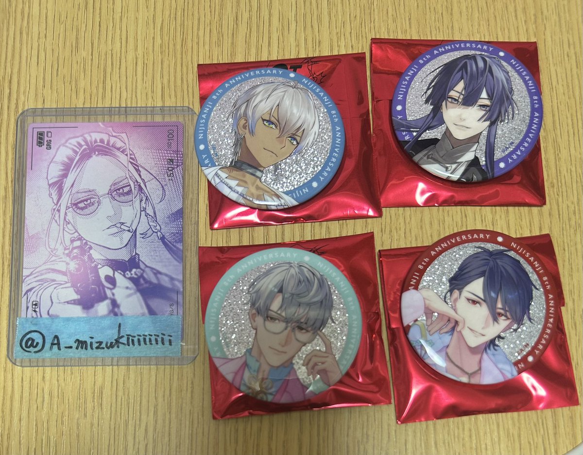 交換】にじさんじ 8th Anniversary ランダムグリッター缶バッジ A
