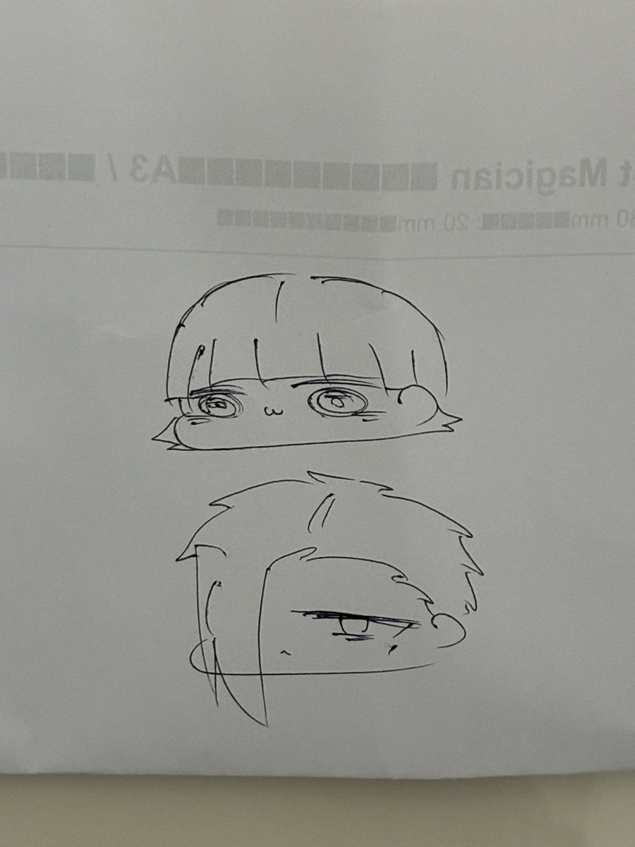 DogRunDogs's tweet image. 久しぶりの落書き(裏紙)