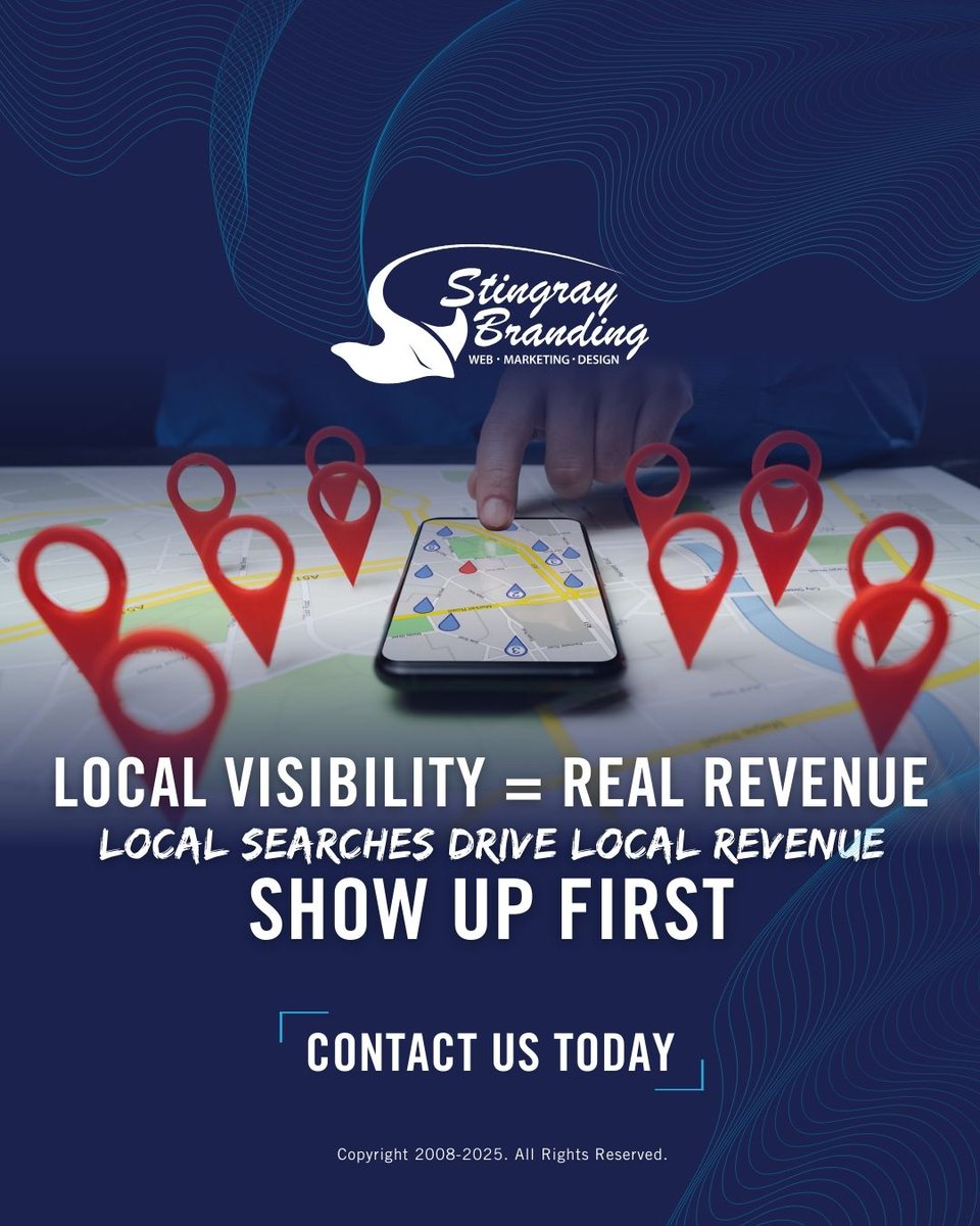📍 Local visibility = real revenue 💰
We help businesses show up first in local search and turn intent into leads 📈

👉 Contact us today to improve your local visibility
🔗 bit.ly/34mfU33 

#LocalSEO #DigitalMarketing #BusinessGrowth #StingrayBranding