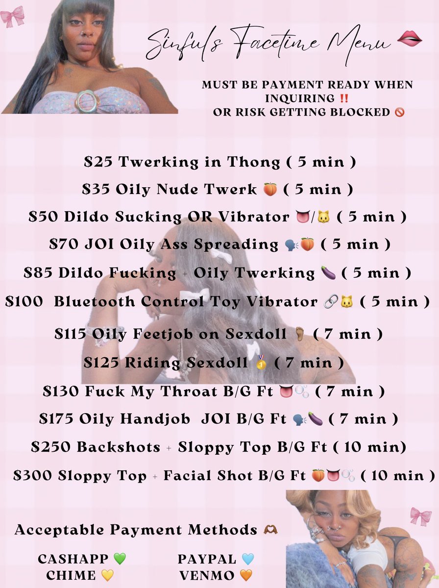 SinfulRedd's tweet photo. 2026 FACETIME MENU ❤️‍🔥 https://t.co/OccUd7FAZr
