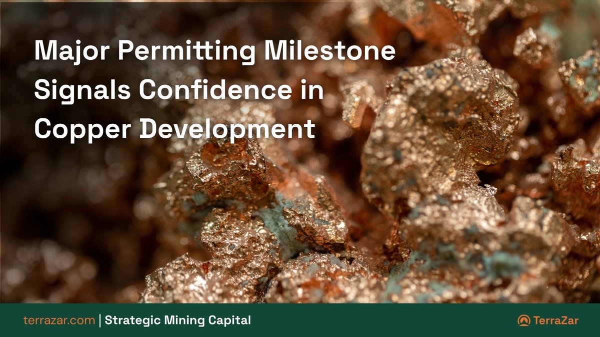 TerraZar_co's tweet photo. A US $2.8 billion environmental approval for a long-life #CopperProject signals continued investor confidence and regulatory support for #CriticalMetals development.

👉 https://t.co/w010jH0QbC https://t.co/TGeigtNABA