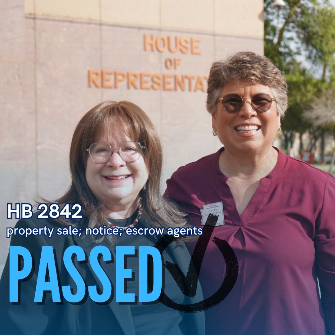 AZHouseDems's tweet image. Rep. Patty Contreras is taking a stand against deed fraud. HB2842 was inspired by Debbie Gottlieb, a constituent who nearly lost her father's property to deed fraud. The bill passed Government Committee today. #azleg