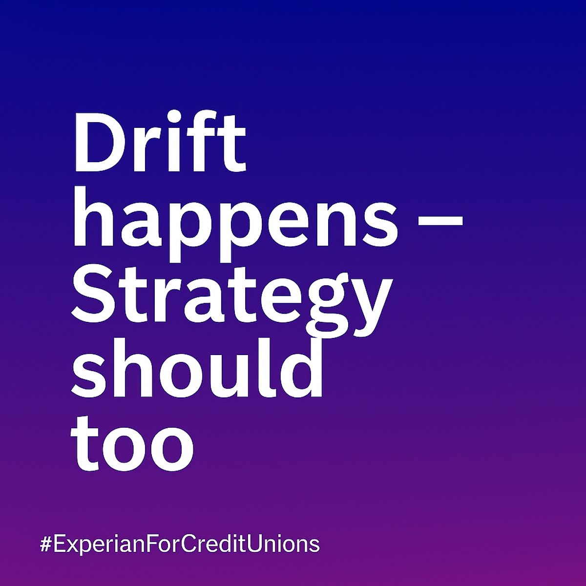 Scorecards naturally degrade. Economic cycles accelerate it.

The question isn't if drift occurs, it's how fast.

Annual validations keep strategy aligned with reality.

#ExperianForCreditUnions #Experian #CreditUnions