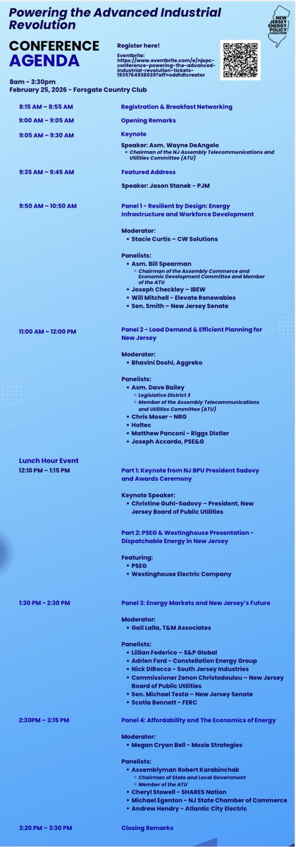Powering the Advanced Industrial Revolution in New Jersey
 
Join us on February 25, 2026, at Forsgate Country Club for the NJEPC Conference – Powering the Advanced Industrial Revolution.

Register here: eventbrite.com/e/njepc-confer…