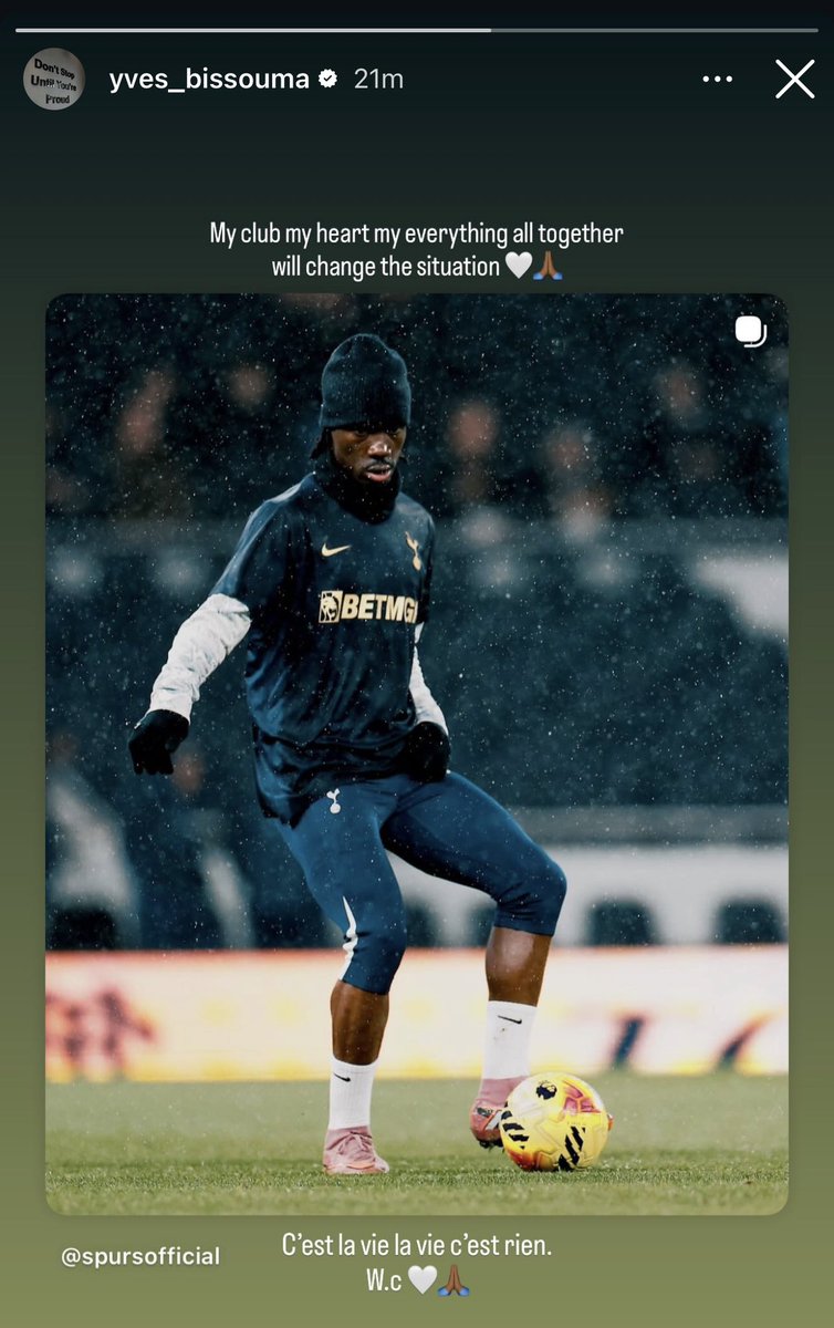Yves Bissouma on Instagram