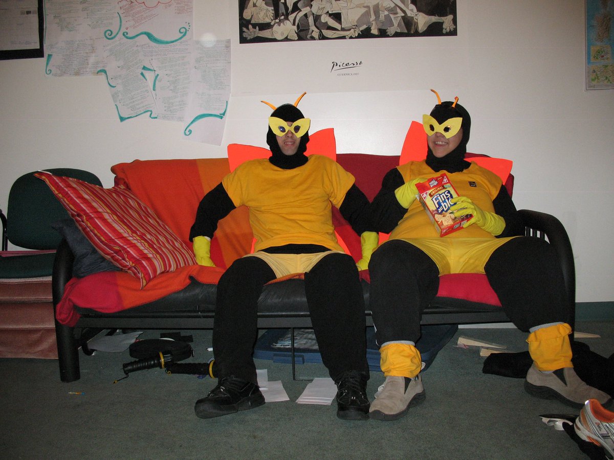 <a href="/Notwell19/">KingNotwell🏳️‍⚧️</a> My friend and I went as them for Halloween back in like 2006. We didn’t trick or treat; instead we went to a Japanese restaurant and performed some of their arguments as we ate, like about Smurfs laying eggs.