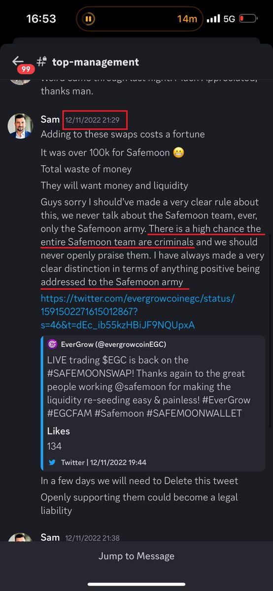 Despite all the evidence - from <a href="/coffeebreak_YT/">Coffeezilla</a>, <a href="/BlameBootsy/">Bootsy Cynic</a>, <a href="/SystemsTng/">TNGSystems</a> &amp; many others pointing out the Safemoon fraud...<a href="/SamCKx/">Sam</a> publicly backed Safemoon &amp; attacked 'fud'...until Karony was indicted.

He knew full well it was criminal...but wanted to soak the Army for more