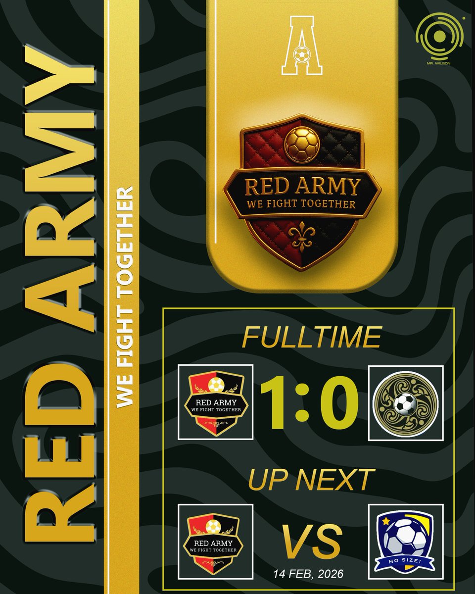 officalRedArmy's tweet image. Another disciplined performance.
Red Army edges Highlanders by a goal. Attention now turns to Elite on Valentine’s Day.

Be Ready. Be Red.