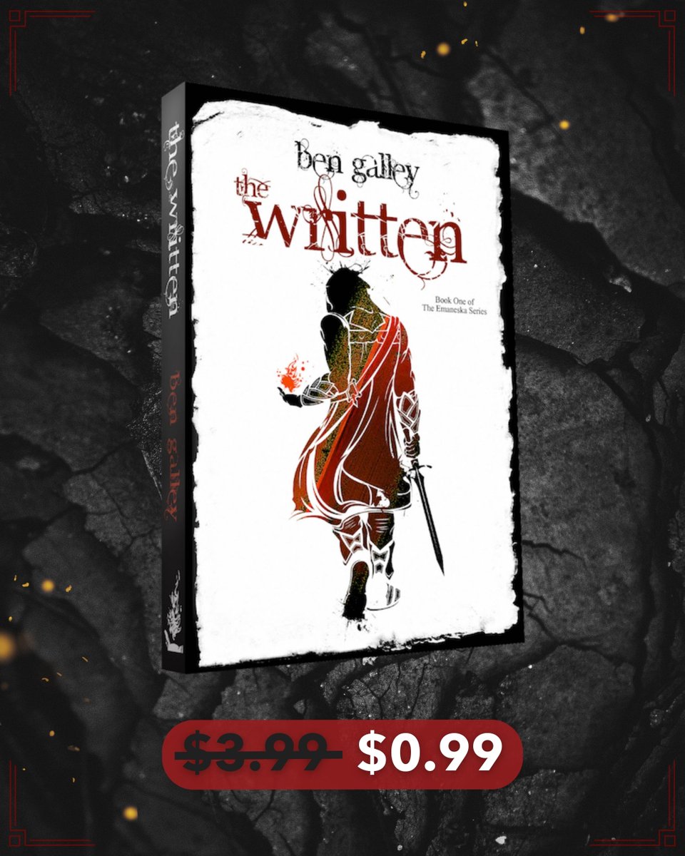 BenGalley's tweet photo. THE WRITTEN is on sale right now! If you’re thirsting for dragons, troubled and moody OP battle mages, murder mystery, vampires, and possibly too much magic (is that even a thing?) here you go:

🐉https://t.co/xx6jqDD6zQ https://t.co/zZQRsrZYPi