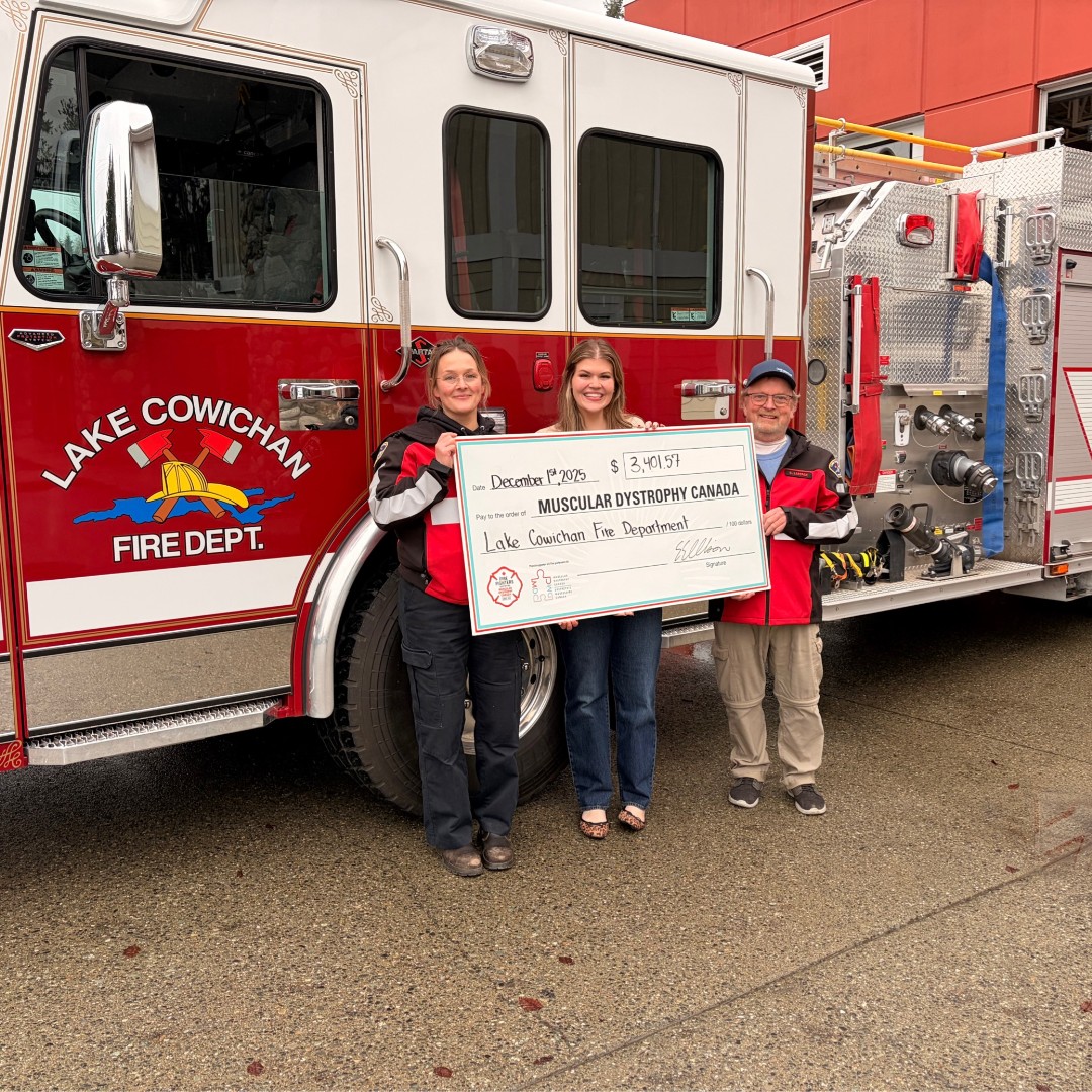 MD_Canada's tweet photo. The Lake Cowichan Fire Department raised $3,401 during last year’s #FillTheBoot event in support of Canadians affected by neuromuscular disorders. For 45 years, they have proudly partnered with Muscular Dystrophy Canada to break down barriers with the neuromuscular community.

Thank you to the entire Lake Cowichan Fire Department and their incredible community for continuing to lead with generosity and commitment. Your dedication drives real impact, and we are truly grateful for everything you do throughout the year.

You can also help make a difference. Visit: https://t.co/Lome279dZp