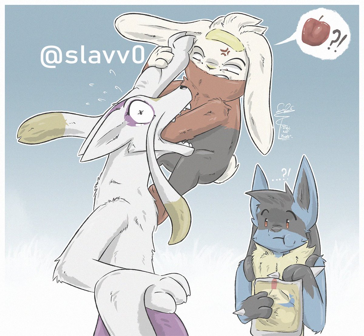 'Still Not Yours'

Y O U   P I C K E D   T H E   W R O N G   A P P L E   F O O L

He could've just asked...

#mienshao #コジョンド #raboot #ラビフット #lucario #ルカリオ