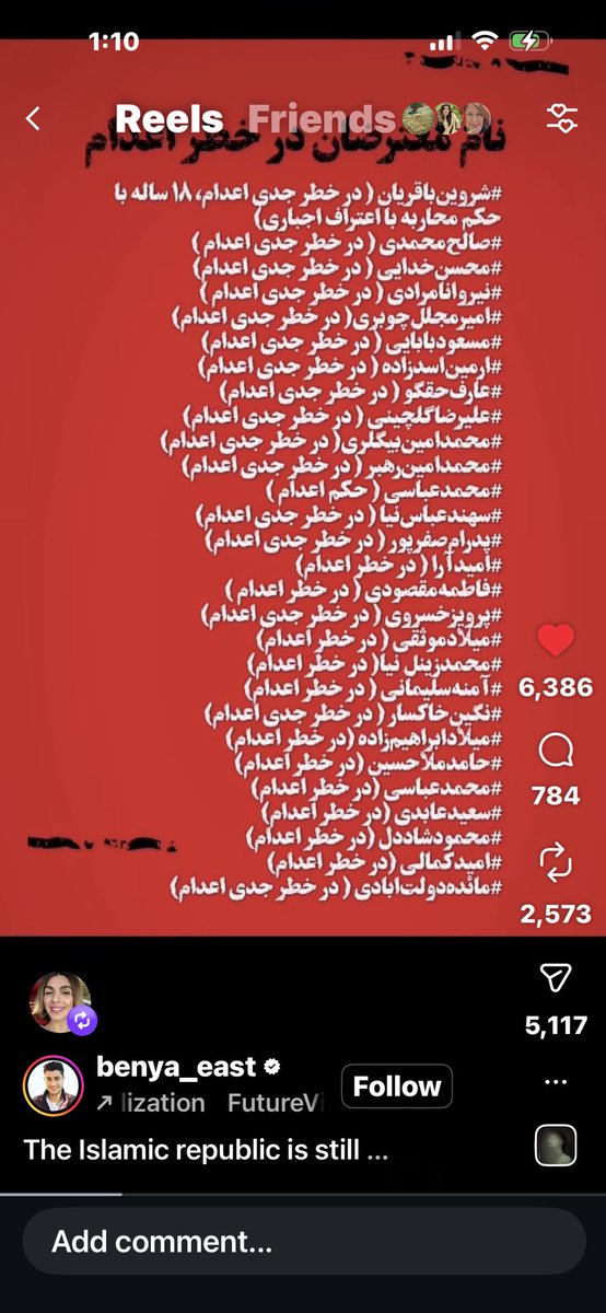 TaraPedraz's tweet photo. LifeNotExecution #StandWithIran https://t.co/H2Nyv2ggwL