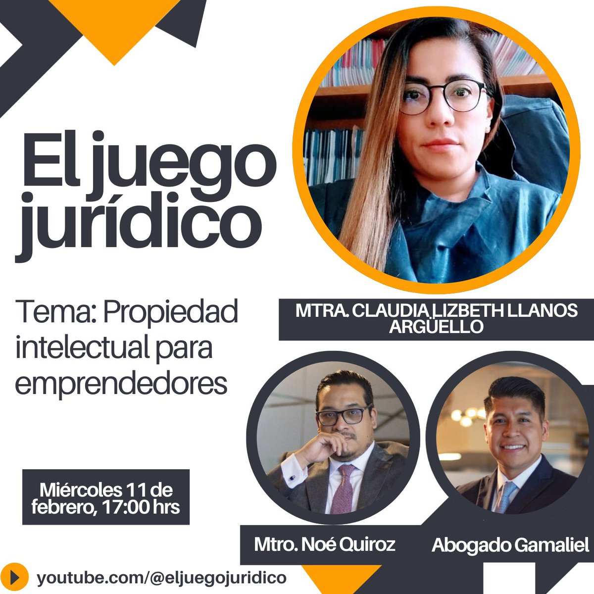 🤔 ¿Eres emprendedor y aún no proteges tu marca o tus ideas? 💡📌

Estamos felices de iniciar la nueva temporada 2026 de El Juego Jurídico 🎙️⚖️ y arrancamos con un tema clave: Propiedad Intelectual para emprendedores 🧠📚, junto a la Mtra. Claudia Lizbeth Llanos Argüello.