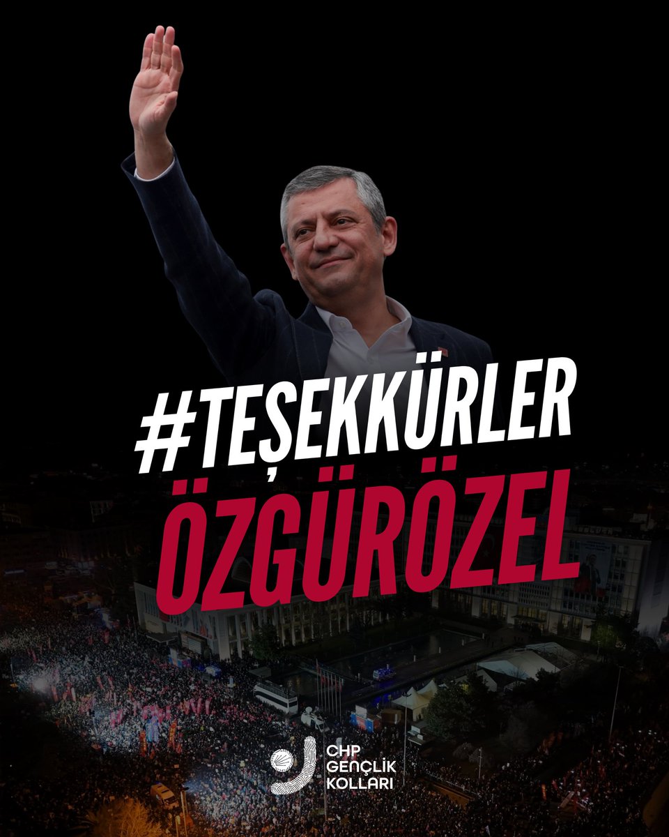19 Mart’tan bugüne meydanları doldurduğun; gençlerin geleceğine, milletin iradesine sahip çıktığın için #TeşekkürlerÖzgürÖzel