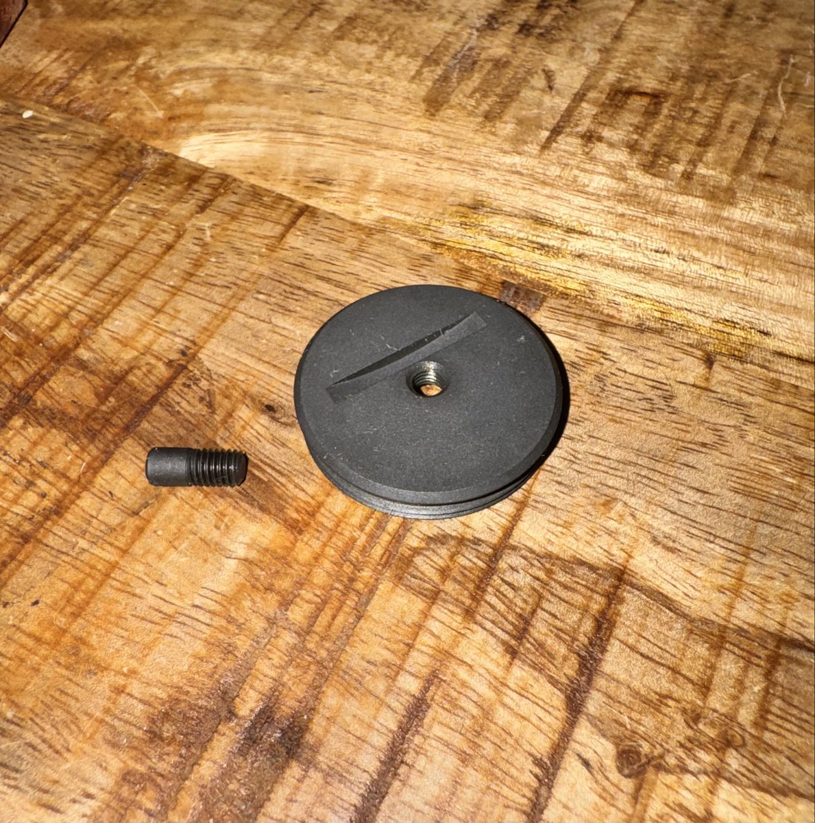 RevisionArms1's tweet photo. I just finished a batch of our steel caps. Getting them wrapped up and ready to ship out!  They have a removable pin to suit everyone’s needs. We’ll give the file away for the rail but will have stock if you can’t print. 
As soon as we get springs we’ll have full parts kits! https://t.co/O46l5N3c8O