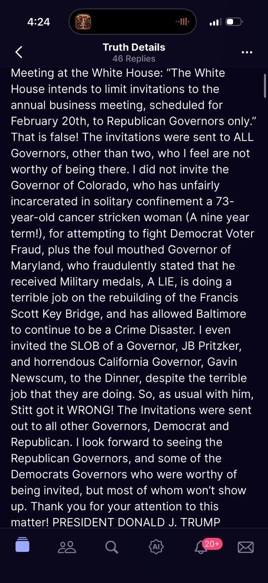 Trump calls Oklahoma Gov Stitt a “RINO”