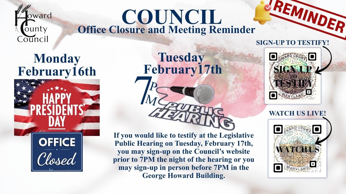 Howard County Council tweet media