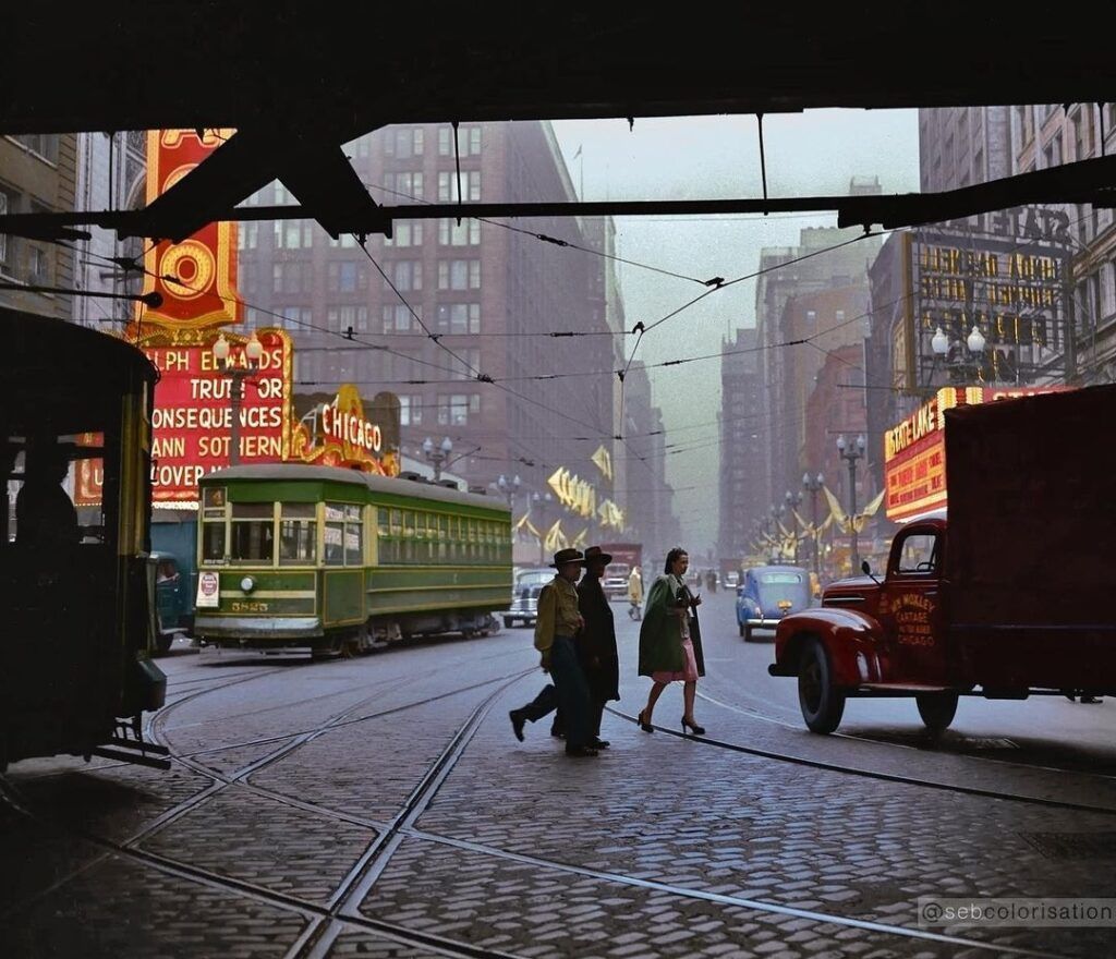 fasc1nate's tweet photo. Chicago, Illinois, 1947. Photo by Bill Strum in 1947.

A journey through time: Colorized photos of the US in the 1940s: https://t.co/hWpBLizhbx https://t.co/gYF3ix7Rpc