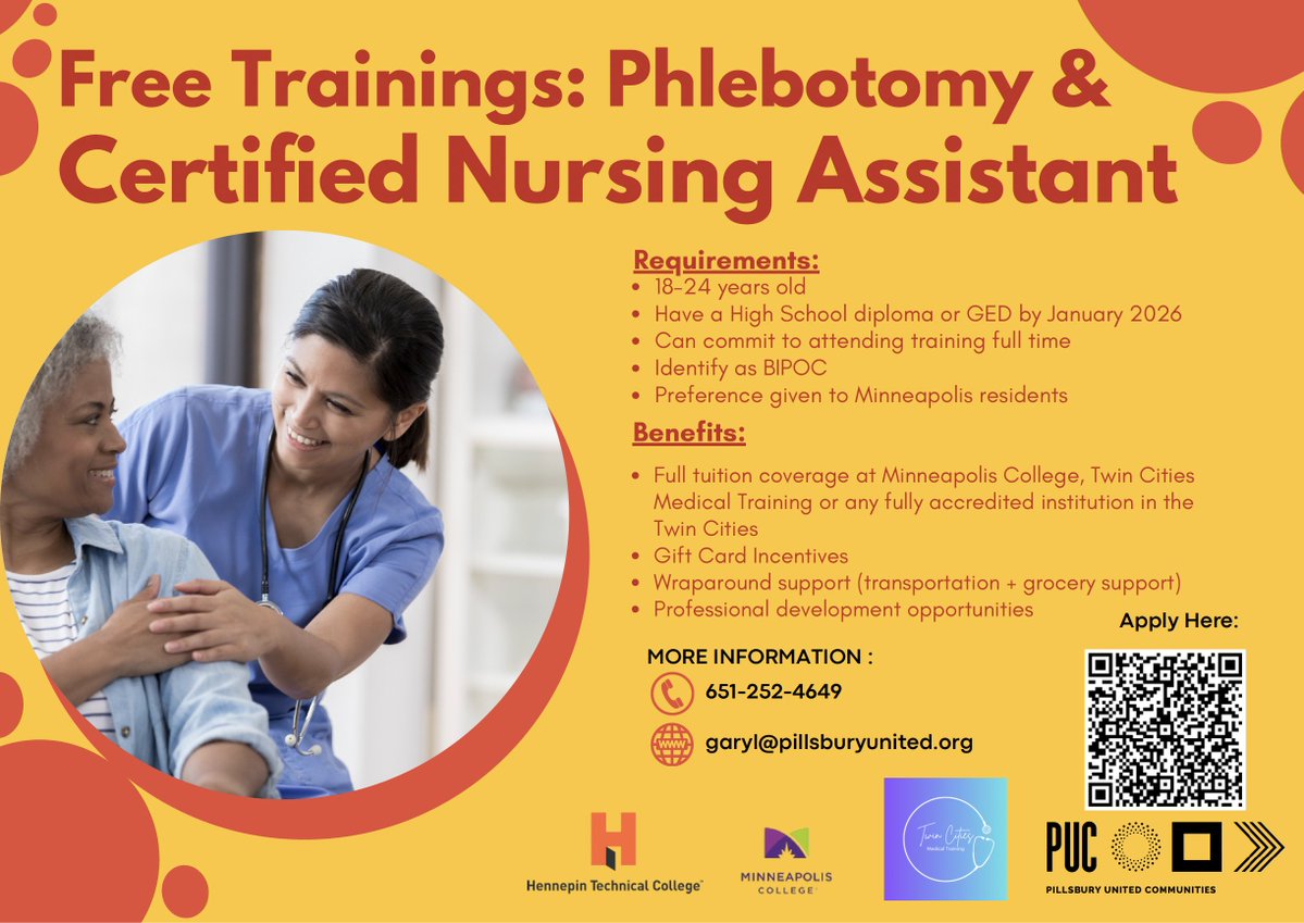 New career aspirations? Earn a certificate in Phlebotomy in one week and start working in the field immediately! Apply using the link below, and be sure to select "Specialized training" for question 5 and "Healthcare" for question 6: ow.ly/GSNs50Y9zVl