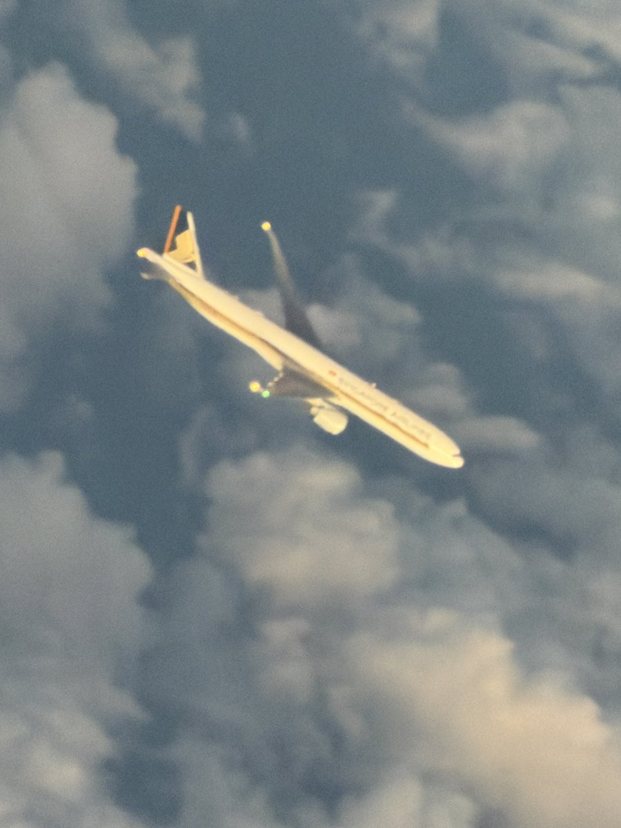 窓の外見たらけっこう近くに他の飛行機がいた 上から見下ろすのなんか新鮮