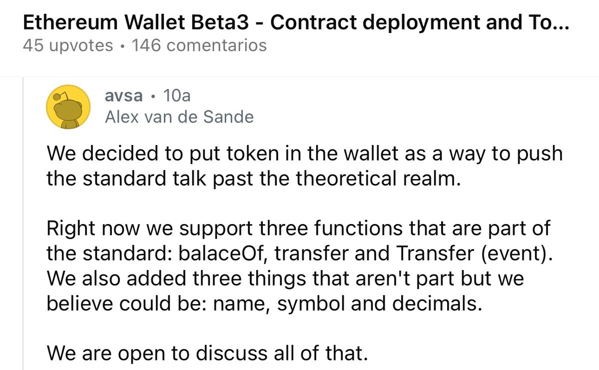 Discussions about the token standard had begun early on, and almost all the key figures of those early days of Ethereum were involved (Vitalik, Gavin and of course Feindura and Avsa) but now it was time to turn theory into practice.