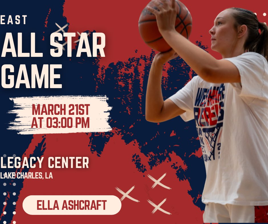 ellashcraft2026's tweet photo. Very honored to have been selected to play in the Louisiana High School Coaches Association’s All Star Game! https://t.co/L1Smw5pxzd
