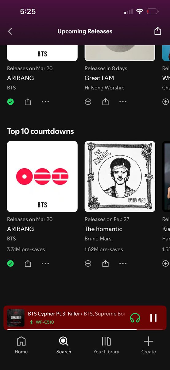 annebarty's tweet photo. @Bangtan7_Stream Why is it showing 3.31M on my Spotify? https://t.co/AQUws5RNQz
