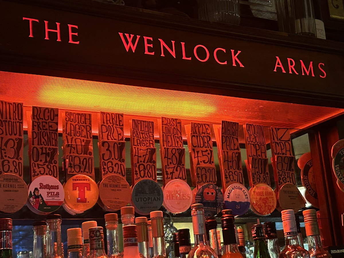 NLondonCAMRA's tweet photo. Congratulations to The Wenlock Arms for winning best pub in North London for 2026! ๐ฅณ We are delighted to announce our winner, voted for by branch members. Excellent cask ale range. ๐ป Exterior painted and restored recently, looks amazing! #winner #bestpub #northlondon #realale https://t.co/484l6Wsc09