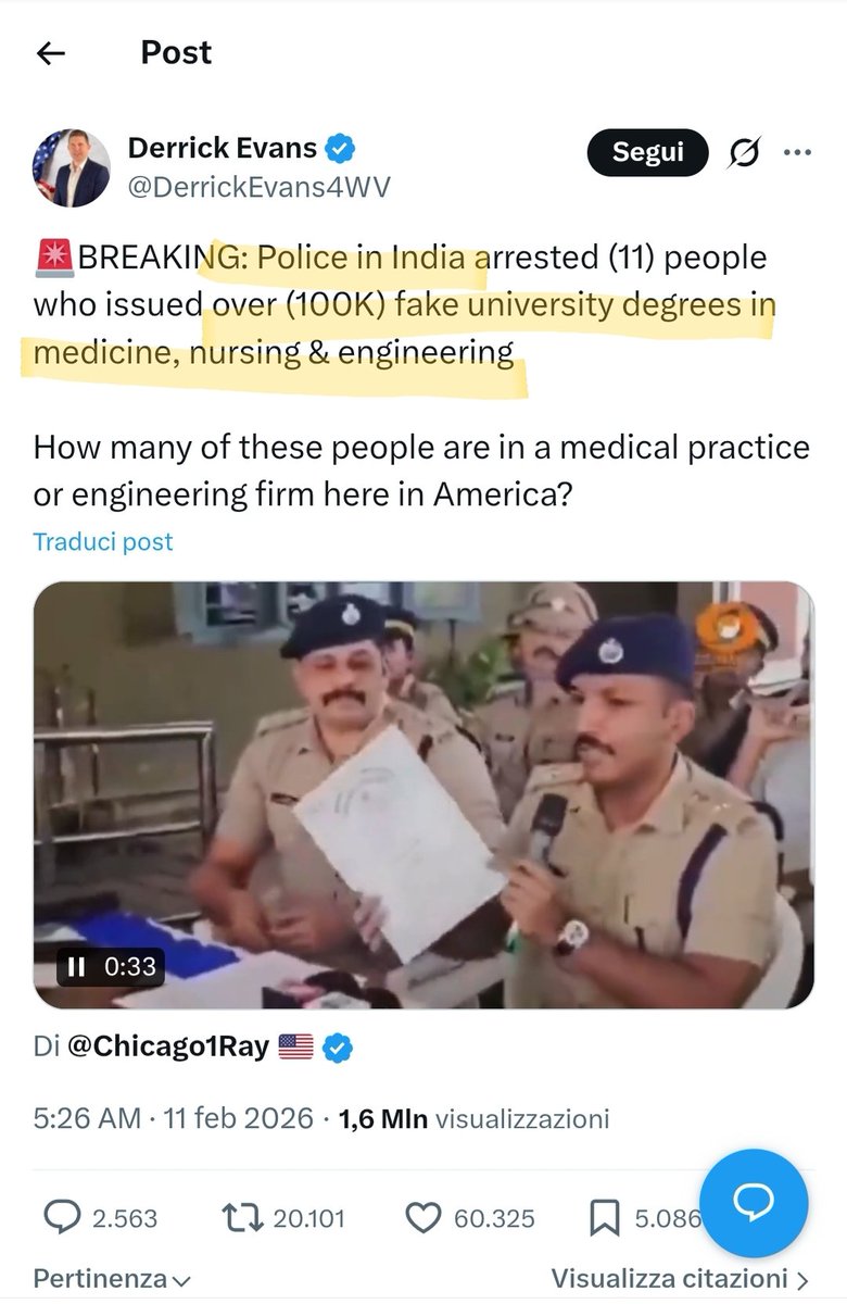 I diecimila "infermieri" indiani voluti da Schillaci stanno per arrivare... date loro solo il tempo di far asciugare l'inchiostro della laurea falsa stampata di fresco.