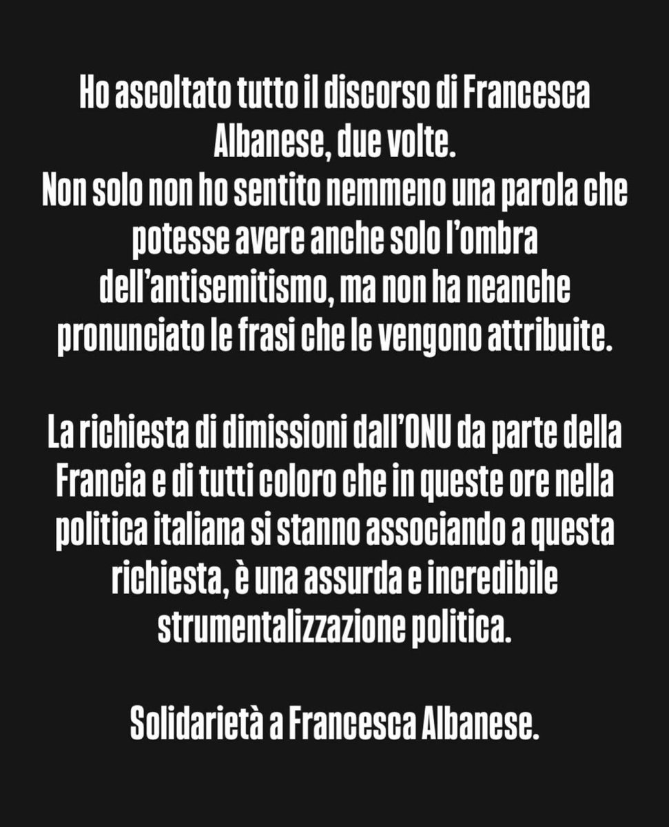 Solidarietà a #FrancescaAlbanese
