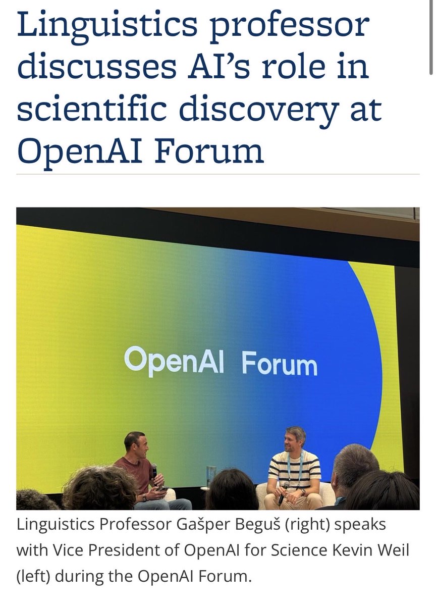 “Looking ahead, Beguš says he hopes to see the expansion of AI interpretability — or the ability to further analyze AI models and understand what the models are actually learning.”

<a href="/UCBLettersSci/">UC Berkeley College of Letters & Science</a> <a href="/UCBerkeley/">UC Berkeley</a>