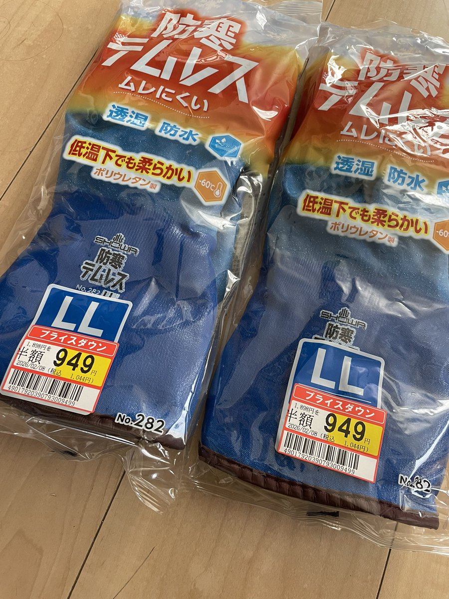 最強の投資
防寒テムレス半額🧤