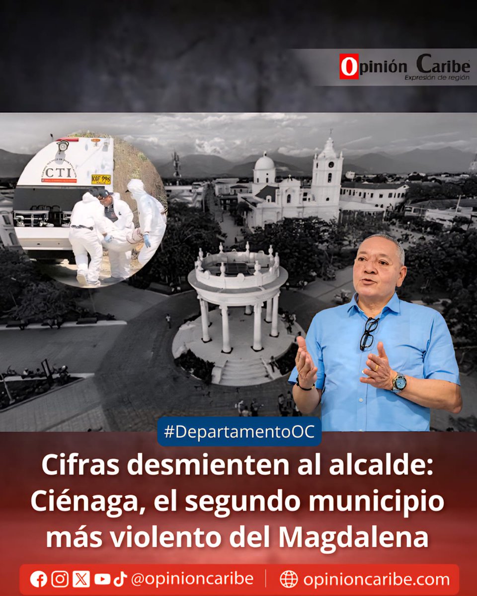 #DepartamentoOC 🚨 La violencia en el departamento del Magdalena no solo se mantiene, sino que en municipios estratégicos como Ciénaga muestra indicadores alarmantes . En los últimos dos años, este municipio —el segundo más importante del departamento— ha registrado 204