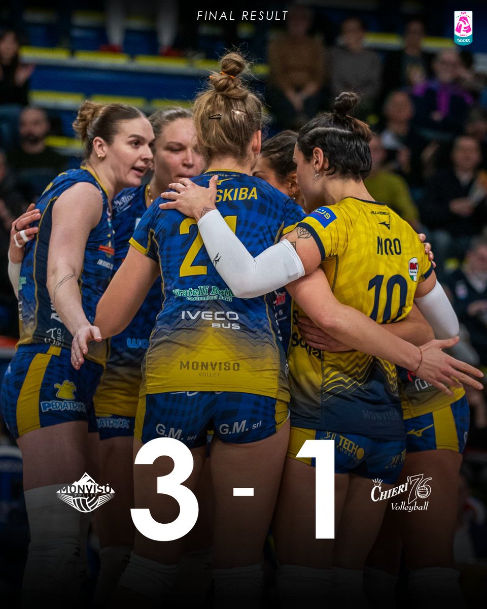 LegaVolleyF's tweet photo. MONVISO SI PRENDE IL DERBY 💪🏐🇮🇹
Le ragazze di coach Nica si prendono 3 punti d'oro in chiave salvezza superando in 4 set Chieri (25-18, 25-22, 22-25, 25-23)
#Volleyball #Pallavolo #LVF #Monviso #Chieri https://t.co/BUqB68Mhq1
