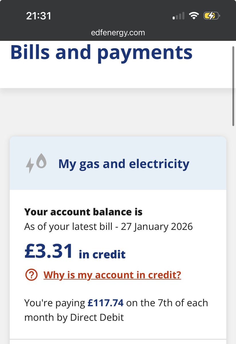 darksister841's tweet photo. .@edfenergy what is this nonsense? You’ve billed me twice in one month and add £100 to the account. That’s over £350 you’ve taken for a months services. Why? https://t.co/uxlvNq7j9Y