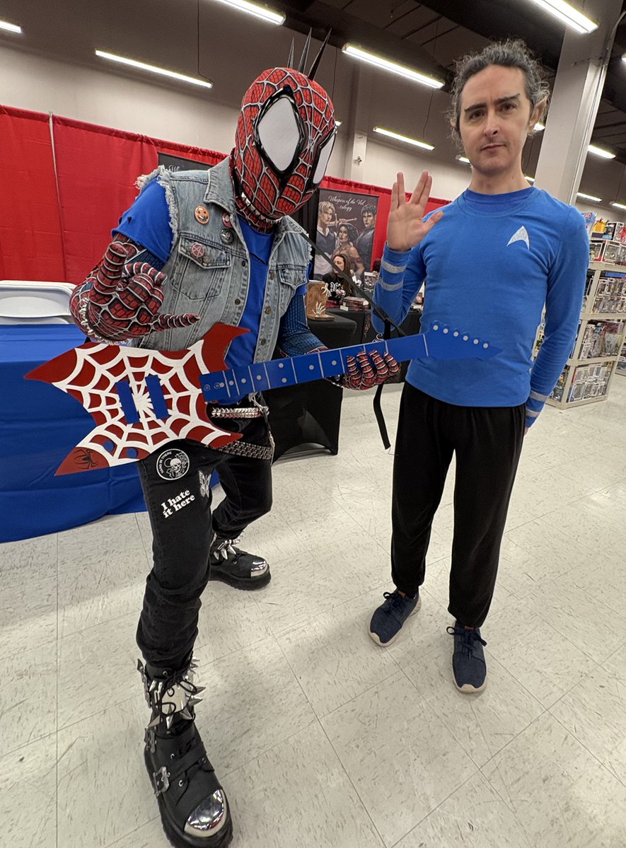 Spock and Spider punk at ABQ Comic Con #albuquerque #comiccon #cosplay