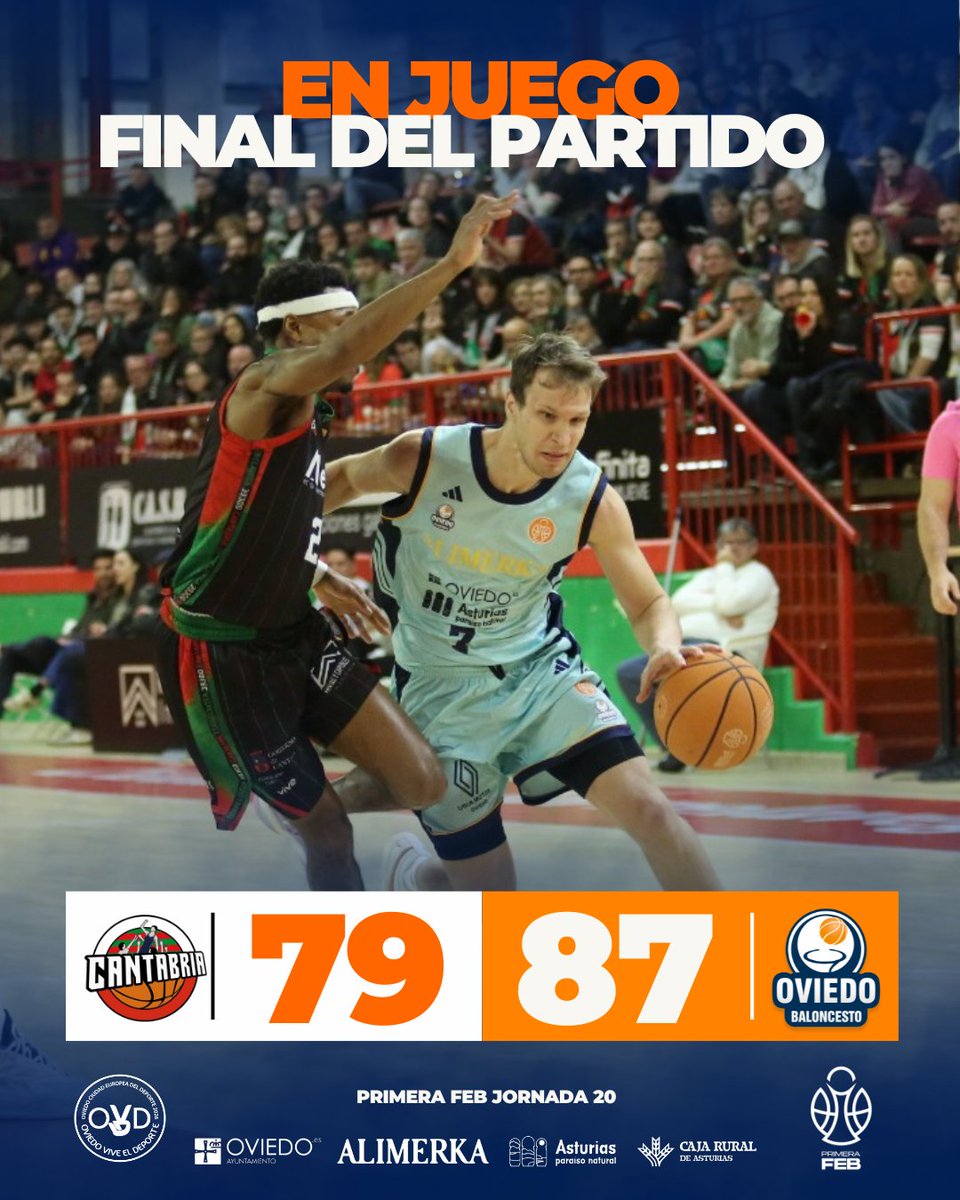 🏆 #PrimeraFEB J20

¡¡¡¡Final y victoria!!!

💪 Gran trabajo, equipo. 

🔥 Os esperamos el domingo en el Palacio:

🎟️ ocbticketing.tryptonsoftware.es

🔴 Grupo Alega Cantabria 79
🔵 Alimerka OCB 87

#alimerkaocb
#yosoyocb