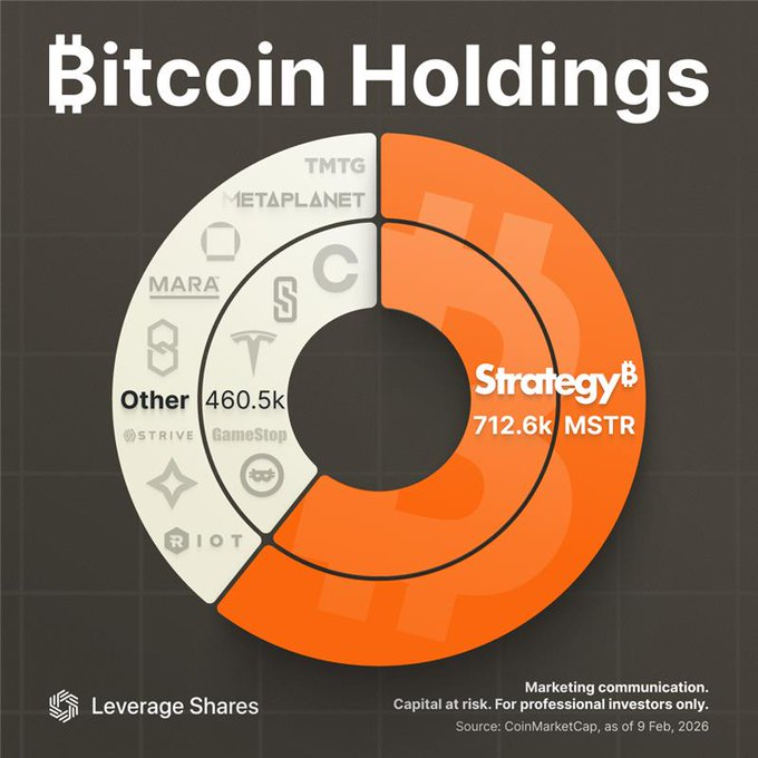 $MSTR holds 60% of all corporate Bitcoin $BTC holdings