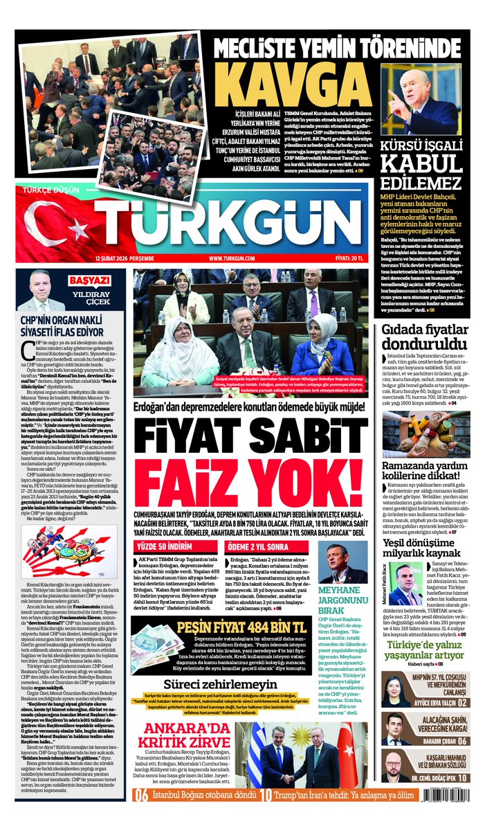 Gazetemizin 12 Şubat Perşembe baskısını inceleyebilirsiniz... #Türkgün #turkgungazetesi