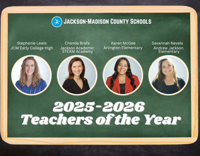 JMCSchools's tweet photo. 🔔JMCSS News Alert: Jackson-Madison County Schools is proud to recognize its 2025-2026 District-Level Teachers of the Year 🎉 Click  the link for a full press release >>> https://t.co/wYXuBHf5Yg https://t.co/OX3nuhUtmC