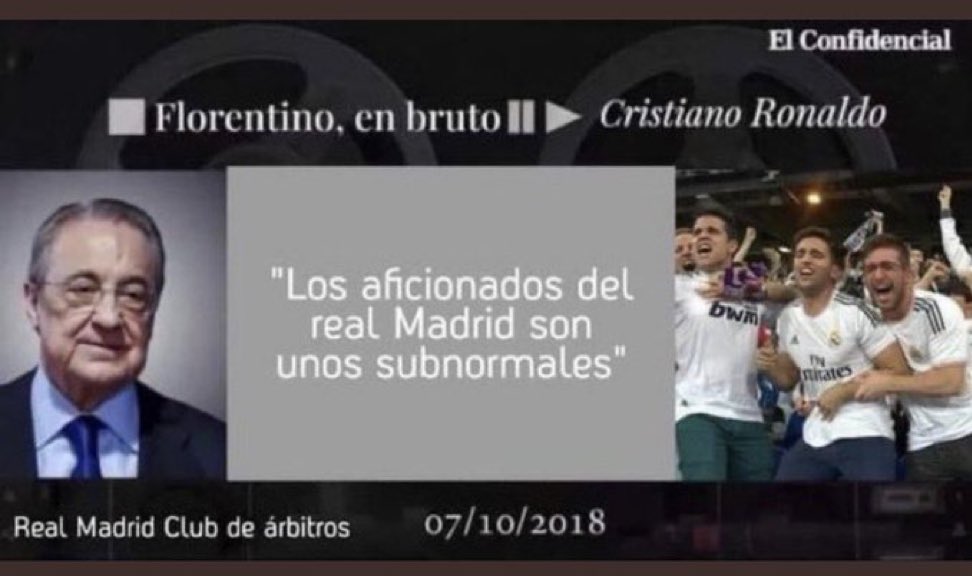 A ver si lo entendí bien: 

Florentino Pérez renuncia a conseguir 4.500 millones de pavos para el R. Madrid (aseguraron que estaba ganado) para firmar un acuerdo "por el bien del fútbol europeo de clubes". Es así, ¿no???

Y los bobomerengues aplaudiendo...