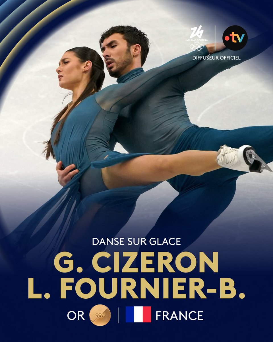 ❄️ #MilanoCortina2026 | 🥇🇫🇷 LAURENCE FOURNIER BEAUDRY ET GUILLAUME CIZERON SONT CHAMPIONS OLYMPIQUES !

🤩 EXCEPTIONNEL ! Au terme d’un superbe duel face à la paire Chock/Bates, ce sont les Français qui ont le dernier mot avec une note finale de 225.82   !