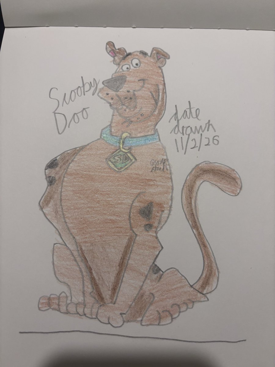 GeoArtAttack's tweet photo. Here’s my drawing of Scooby Doo #geoartattack #ScoobyDoo #ScoobyDooart #cartoonart #cartoondrawing https://t.co/ddgRlE6Pgh