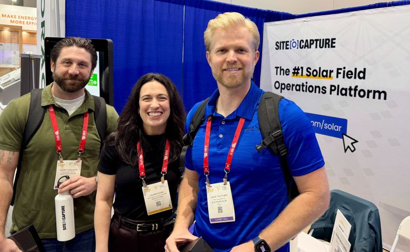 SiteCapture's tweet photo. ☀️ Headed to #Intersolar &amp; #ESNA in San Diego?

Visit #SiteCapture at Booth 4152 near the #SolarGames for a sneak peek at the next evolution of our solar field ops platform. 🚀

See you there @ISNAESNA, @CALSSA_org, @aurorasolarinc, @SolarPowerWorld, and more solar friends! 👋 https://t.co/OwK7fmGgps