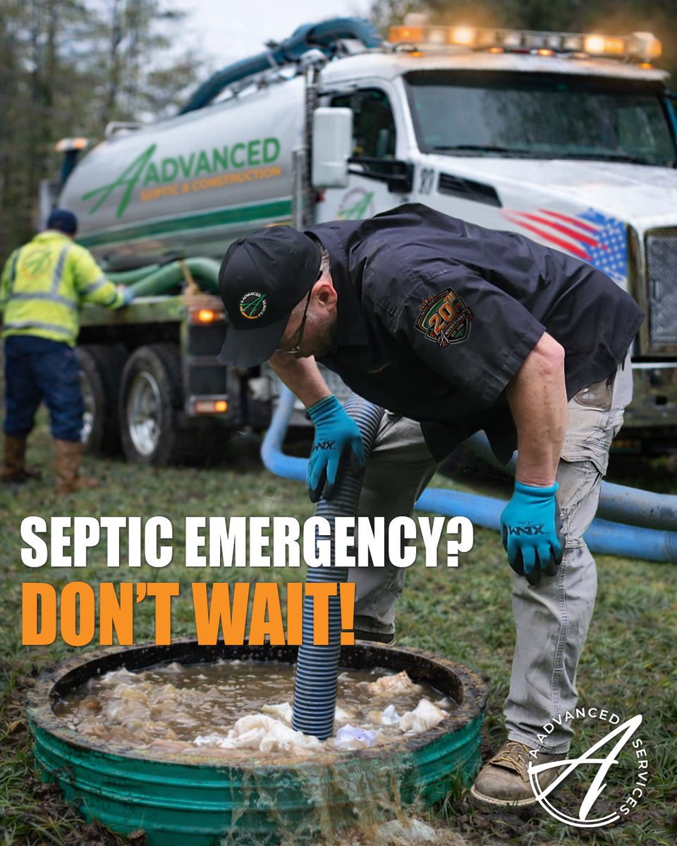 AAdvancedSeptic's tweet photo. 🚨 SEPTIC EMERGENCY? DON’T WAIT. 🚨

A septic backup isn’t just inconvenient — it can become a serious health hazard and cause major damage to your home fast.

If you’re noticing:

⚠️ Sewage smells inside or outside
⚠️ Slow drains or gurgling toilets
⚠️ Wet, soggy patches in the yard
⚠️ Water backing up into tubs or sinks

…your system may already be in trouble — and the longer you wait, the worse (and more expensive) it can get.

That’s why we offer emergency response for septic issues.

✅ Emergency pumping
✅ Blockage and drain solutions
✅ Drainfield troubleshooting
✅ Full septic repairs and installs

📞 Call Now: (253) 234-9987
📧 Email: customerservice@aadvancedservices.com

#septictank #piercecounty #kingcounty #thurstoncounty #kitsapcounty #septic #septictank #Septicservice #tacoma #puyallup #orting #sumner #auburn #kentwa #renton #Federalway #graham #seattle #seatac #maplevalley #covingtonwa #enumclaw #laketapps #bonneylakewa #buckley #renton #issaquah #gigharbor