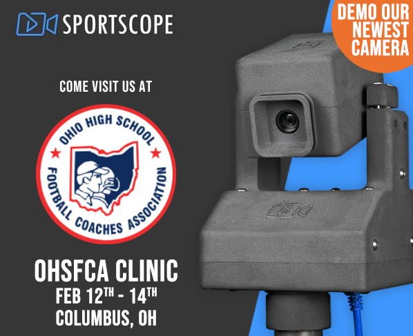 SportScopeLive's tweet photo. Attending OHSFCA 2026 in Columbus, OH? We will be there! Come stop by and demo our newest endzone camera. This new design requires only 1 cable for an extremely fast and easy setup. Learn more:
https://t.co/2RlviWSSXa https://t.co/T0smiLNxxq