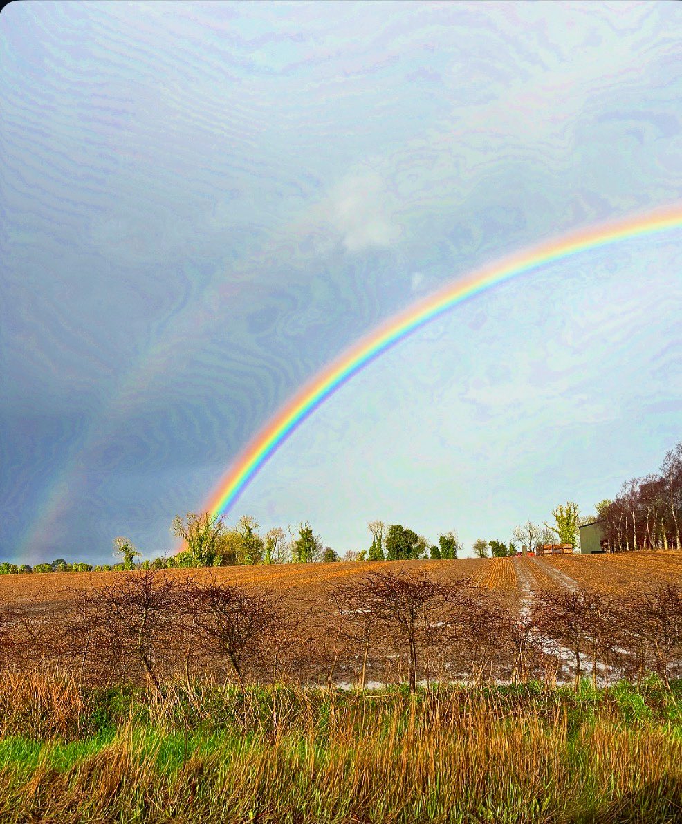 mandevillish's tweet image. A double rainbow to cheer up those grey clouds 🌈 🌈 #weather #rainbows