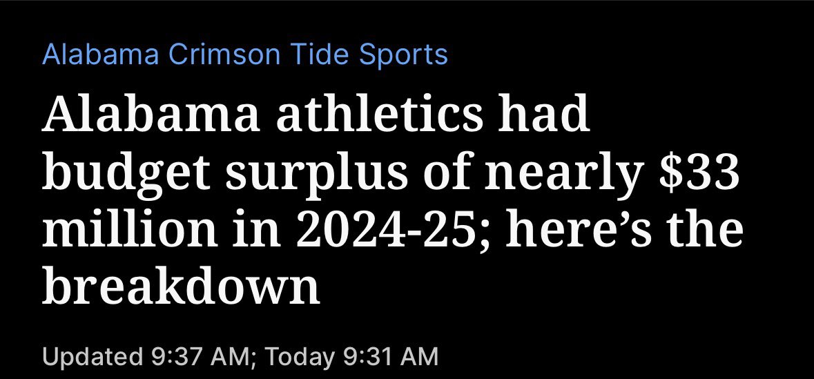 alabama athletics balances the budget before the us government 🔥