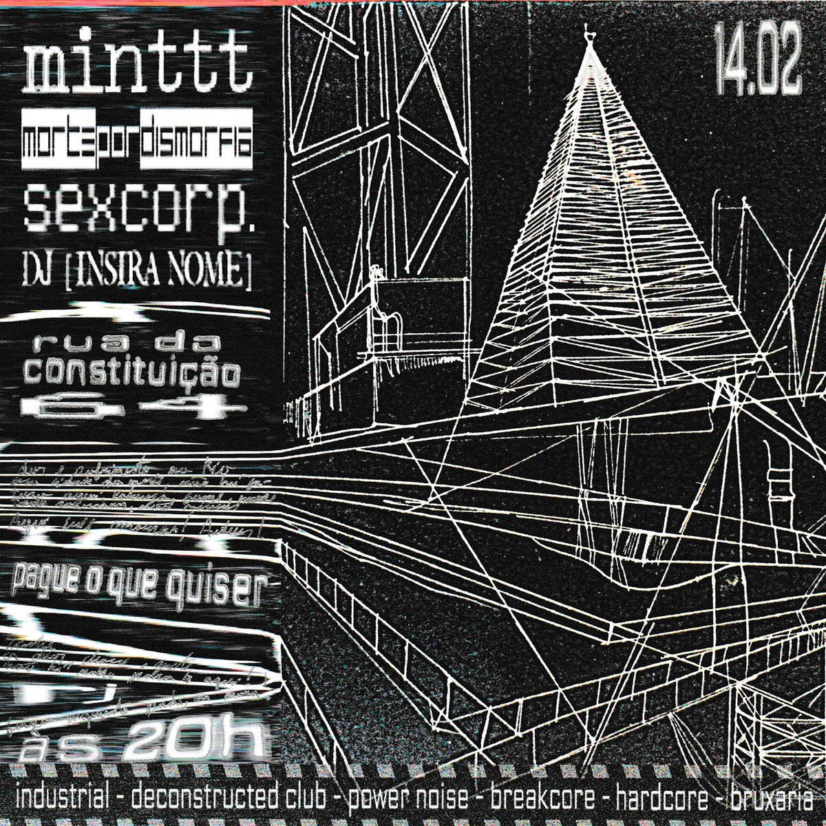 sexcorpdot's tweet photo. E pros cariocas que curtem ruídos industriais: Nesse sábado no Escritório tem essa resenha sinistra rolando no Centro. Não terá lugar no Rio onde a música será mais pesada, e é um espaço de 15x15 m² com som foda. https://t.co/ckOyDnICX6