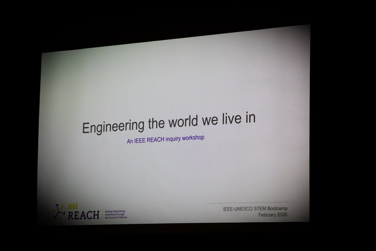 dstigovza's tweet photo. As part of the IEEE–UNESCO STEM Bootcamp celebrating the International Day of Women and Girls in Science, learners concluded the day with a plenary on IEEE REACH, followed by hands-on electricity experiments and engineering design challenges. #WomenAndGirlsInSTEM #STEMBootcamp https://t.co/LWBCVX9b3A